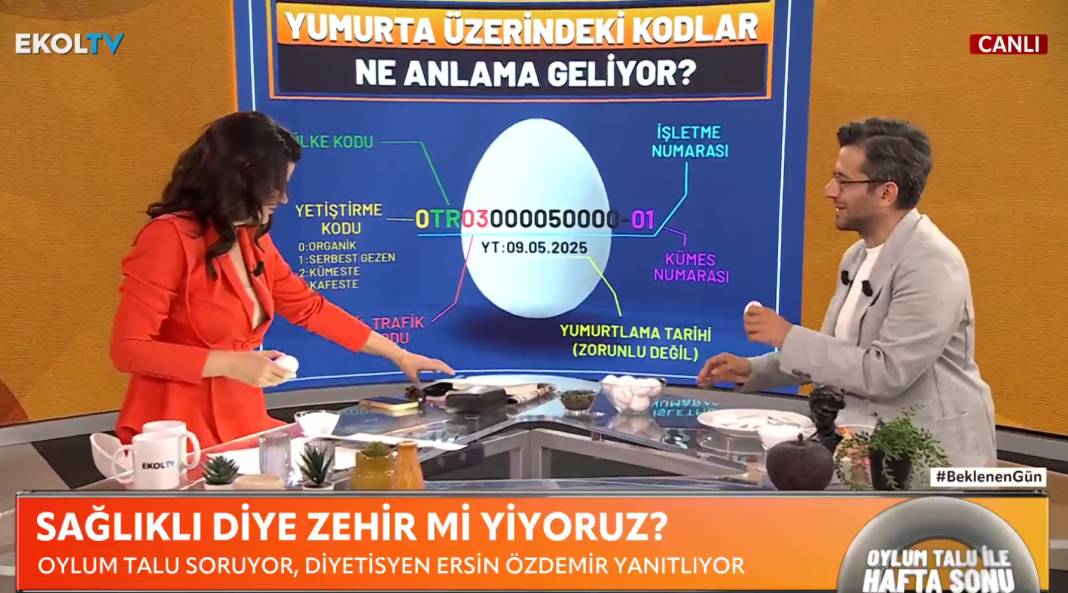 Ünlü diyetisyen Ersin Özdemir canlı yayında açıkladı: Yumurtadaki gizli kodlara dikkat! O veya 1 varsa.... 1